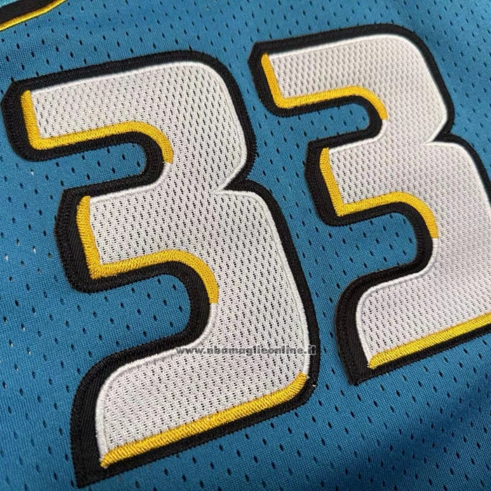 Maglia Detroit Pistons Grant Hill No 33 Mitchell & Ness 1998-99 Blu